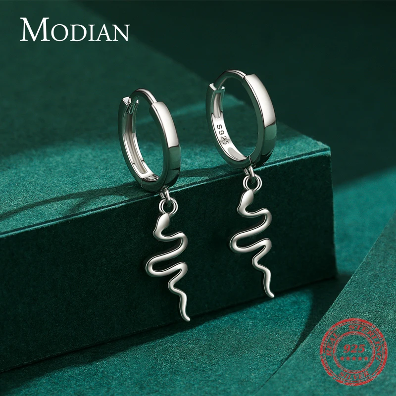 Modian 925 стерлингового серебра элегантный под змеиную кожу с модным животным