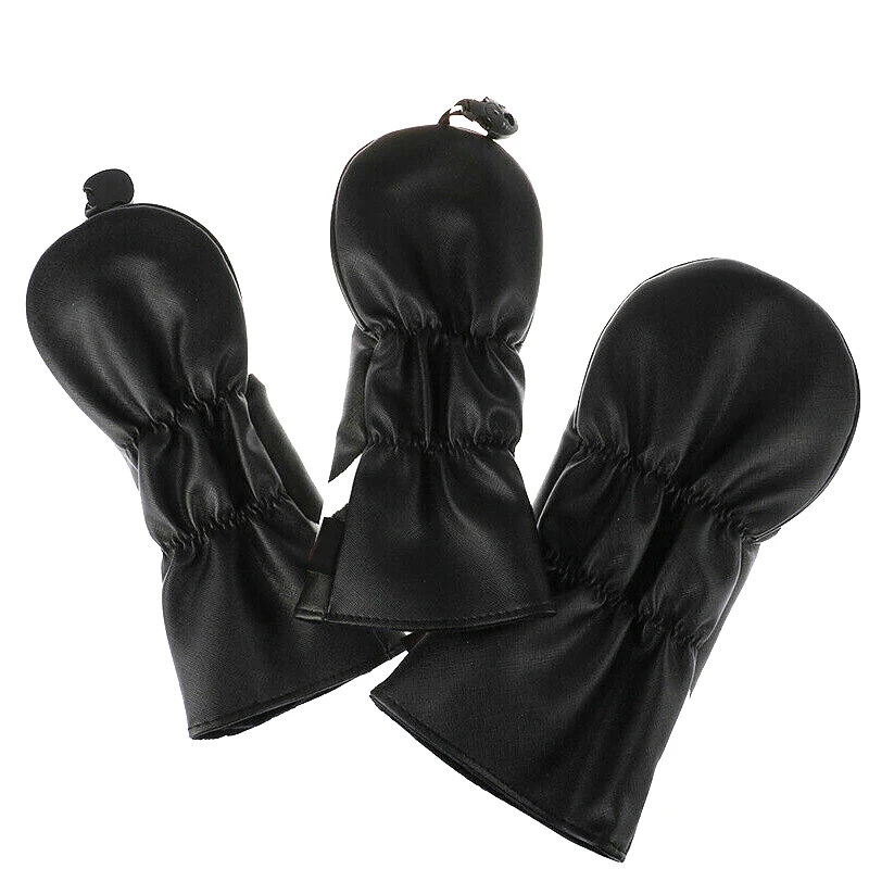 3pcs Printed Panda Golf Clubs Head Covers Set Headcover Drivers Fairway Protective Covers FK88