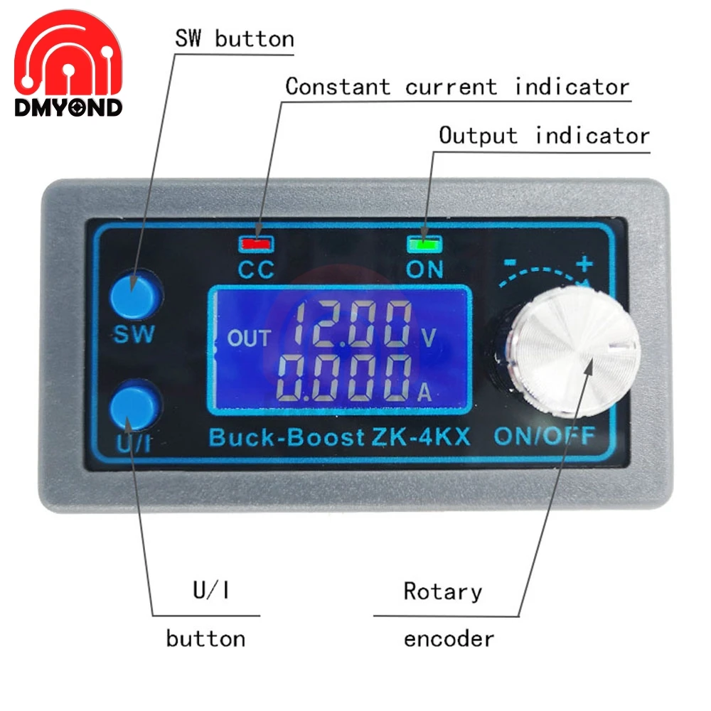 DC 12V 24V LCD постоянный ток напряжения CNC индикатор Регулируемый понижающий