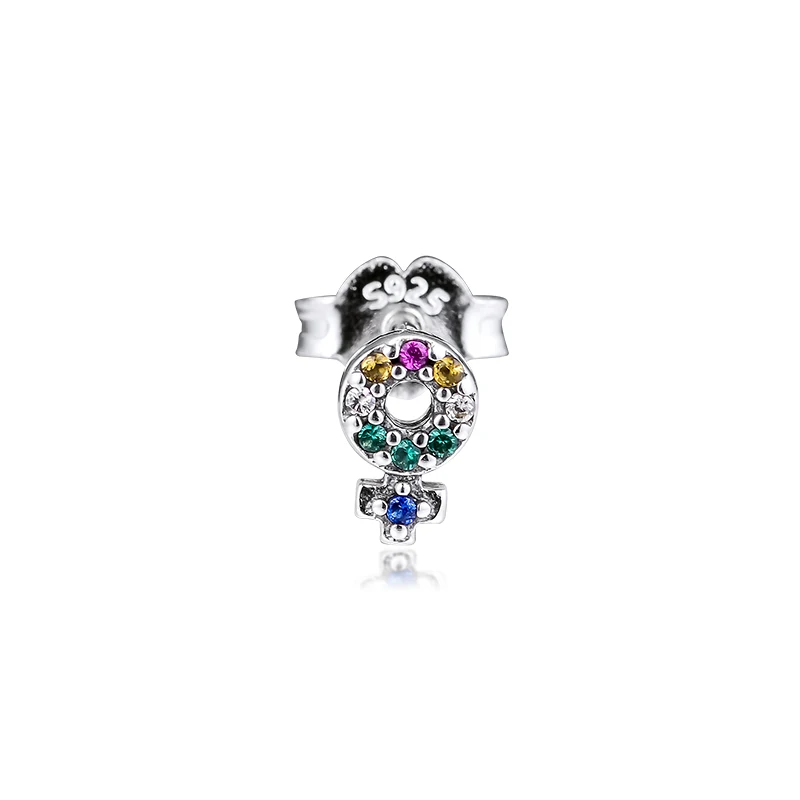 

Earrings for women My Girl Pride Single Stud Pendientes Kolczyki Aretes de Mujer Brincos 925 Sterling Silver Jewelry Oorbellen
