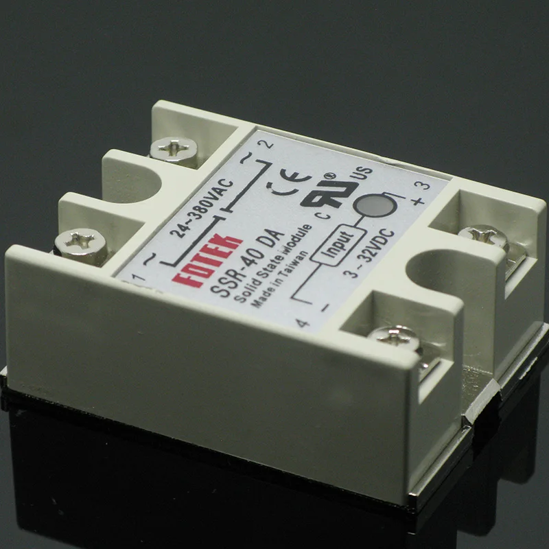 Промышленное твердотельное реле DC-AC SSR 40 DA входное напряжение 3-32 В постоянного