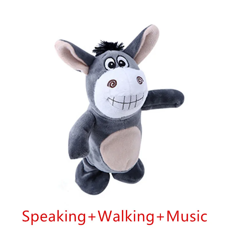 Плюшевый плюшевый осел электронные игрушки для домашних животных развивающие