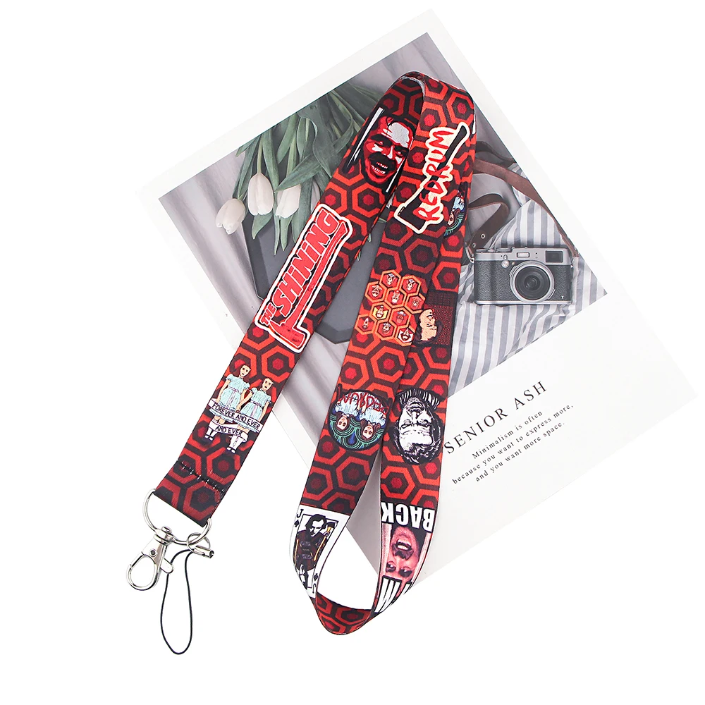 

20pcs/lot A4177 Patchfan Cartoon Horror Lanyard Badge ID Lanyards Mobile Phone Rope Key Lanyard Neck Straps Accessory