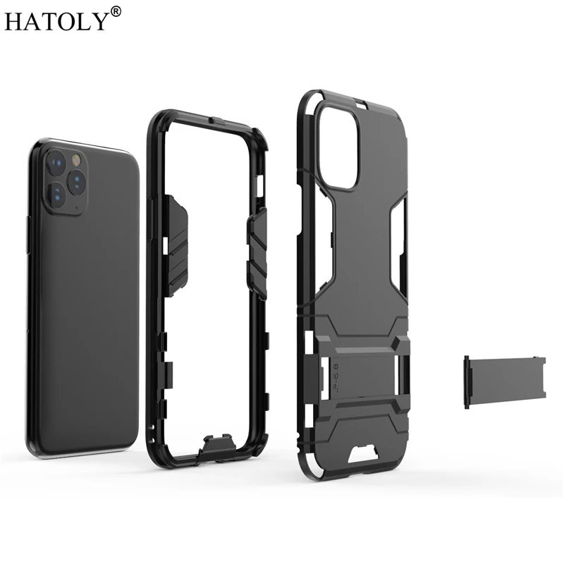 Для iPhone 11 Pro резиновый корпус Робот Бронированный Чехол Жесткий ПК ТПУ задняя крышка телефона для iPhone 11 Pro защитный чехол для iPhone 11 Pro