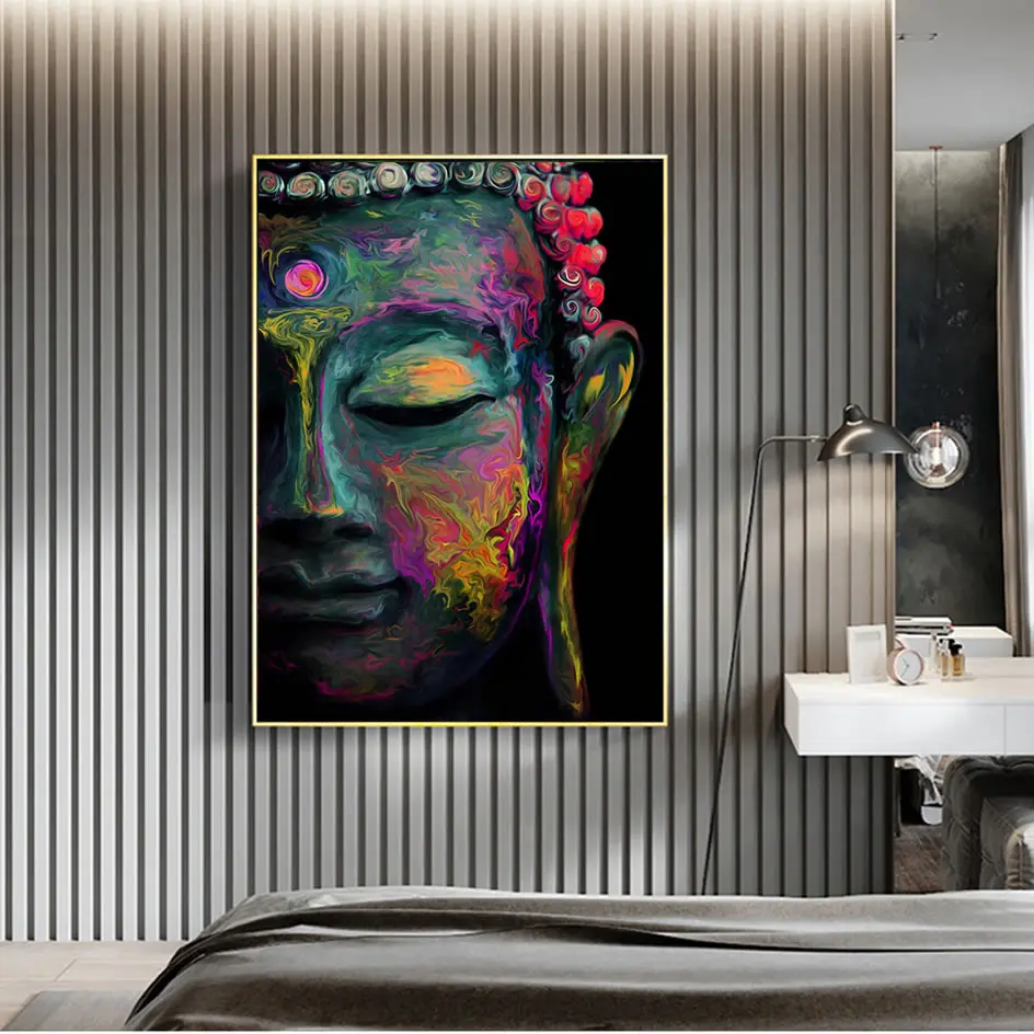 Будды Абстрактная живопись Wall Art Печать на холсте современной Поп уличные стены