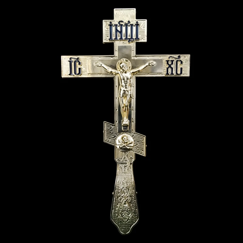 

Christ Jesus Cross Crucifix Suffering Statue Orthodox Hand Holding Catholic