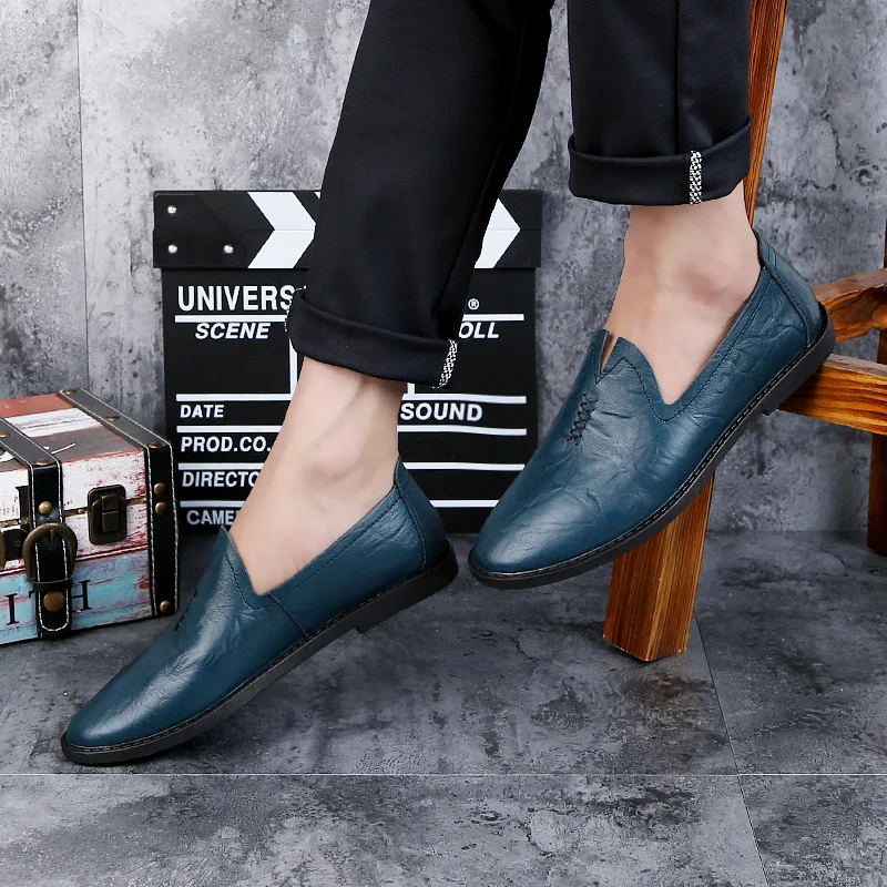

Man's Loafers Shoes Big Size 37-45 Flats Slippers Fabric Slip-on Men Driving Shoes Fashion Summer Style Soft Male Moccasins *