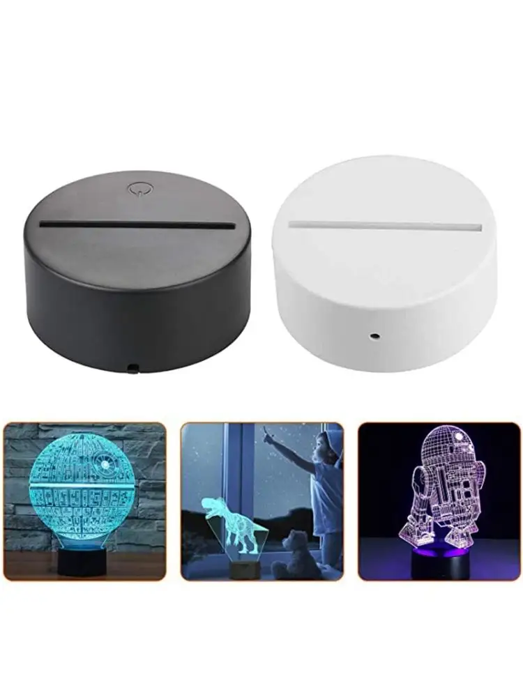 

4 Night LED Light Lamp Base Remote Control USB Cable Adjustable 7 Colors Lights M89B