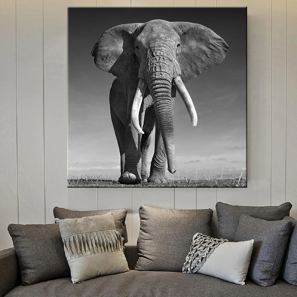 

Canvas Painting Animal Wall Art Elephant Posters and Prints Elephant Animals Painting Wall Pictures for Living Room Home Decor