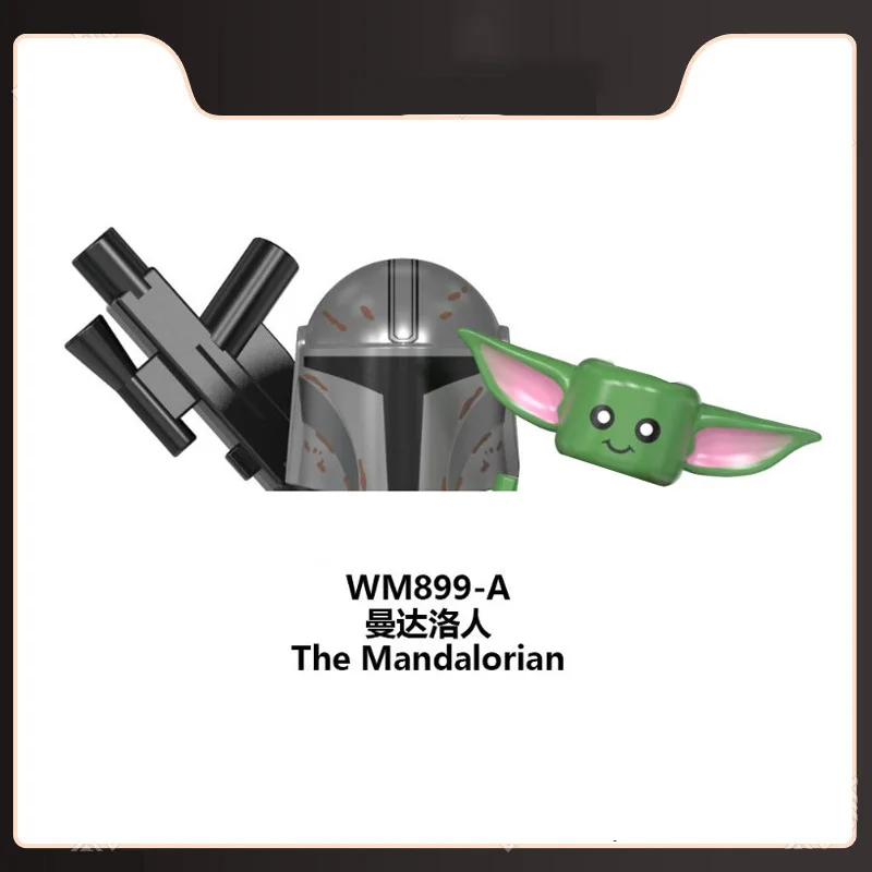 

1 шт., экшн-фигурки из серии фильмов, кукла мандалориан, мини-конструктор, Сборная модель «сделай сам», игрушки, подарок для детей