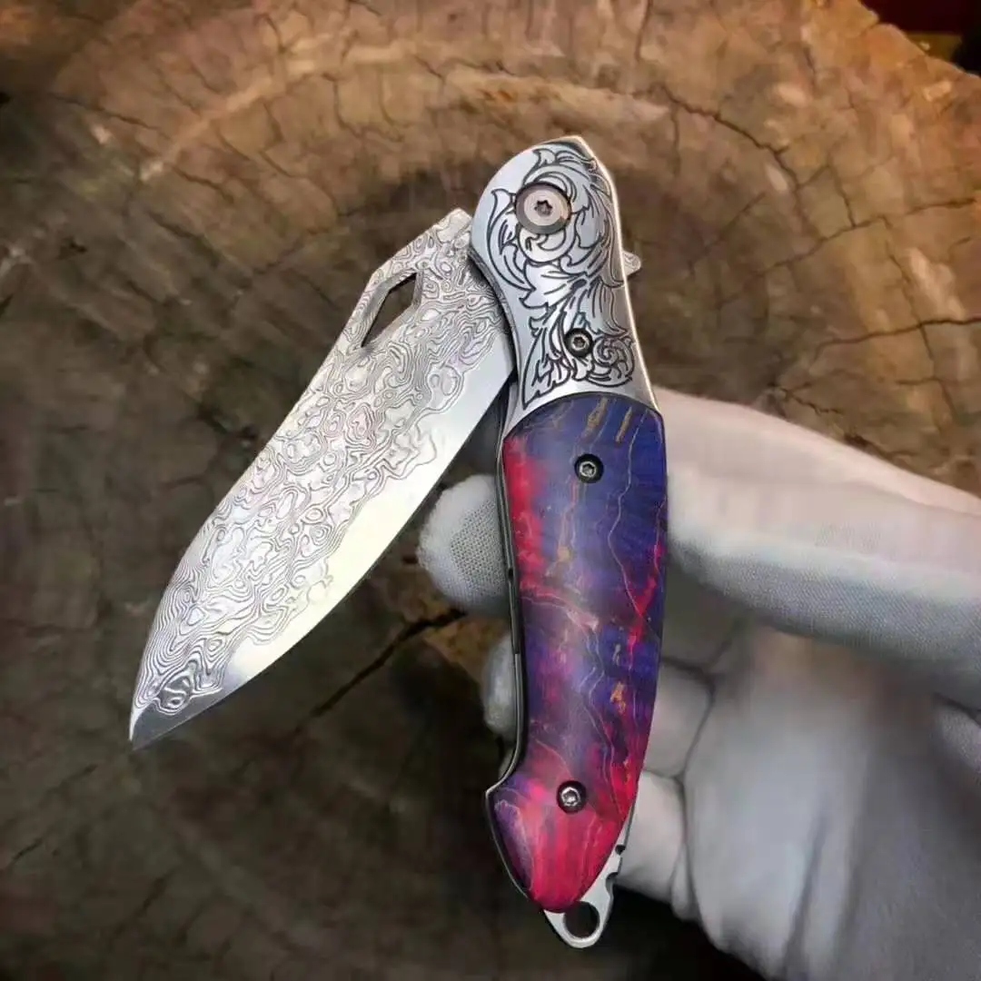 Бадди Складной нож Тактический нож для выживания охотничий кемпинг Edc высокая твердость Дамасская сталь Военный нож для выживания на открытом воздухе