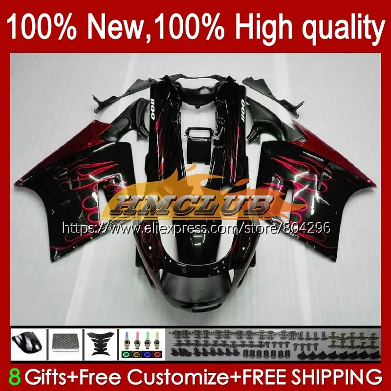 

ZX11 для KAWASAKI NINJA ZX-11R ZZR1100 ZX11R 93 97 98 99 00 01 71No.19 ZZR 1100 Red Flame ZX 11R 1998 1999 2000 2001 обтекатель