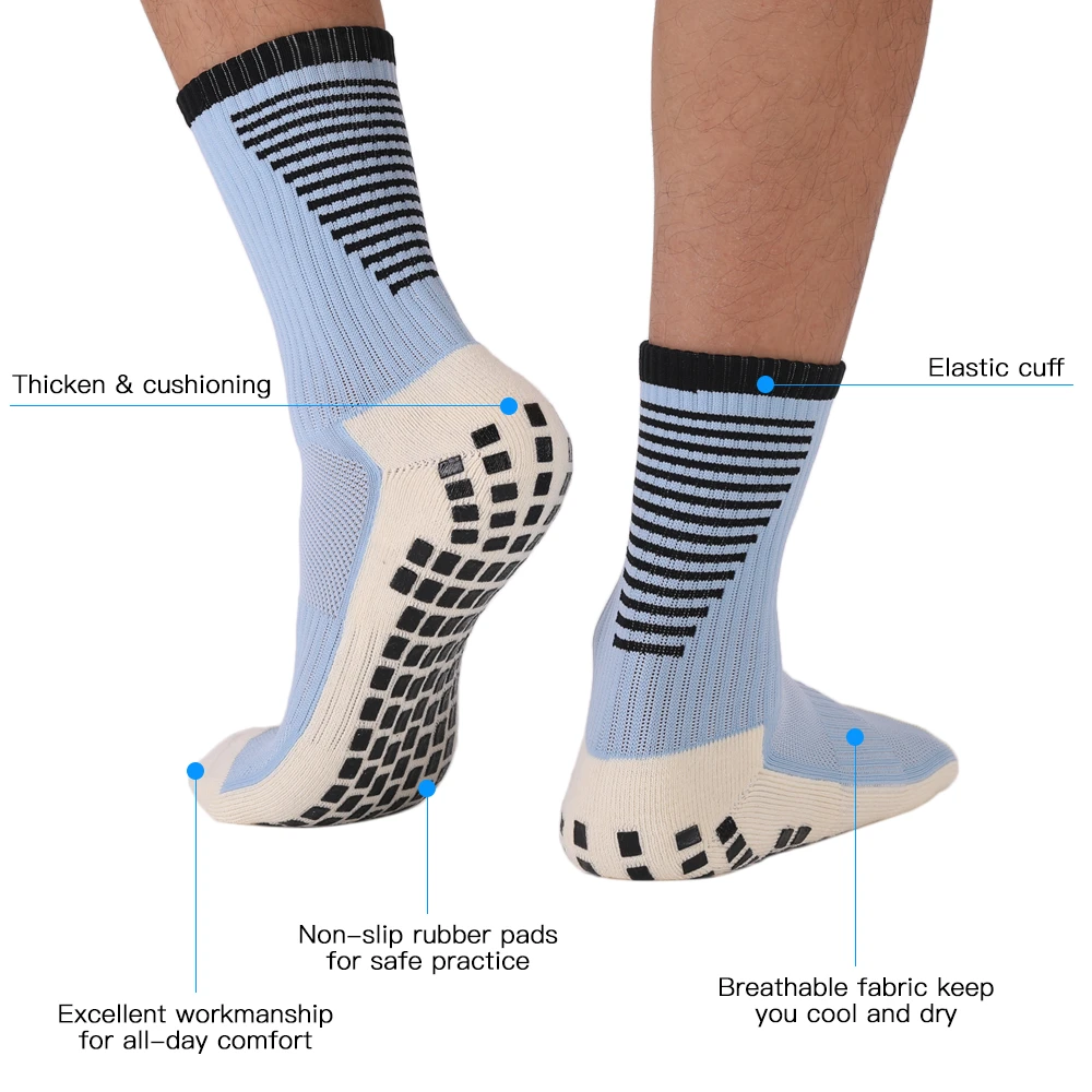 1 пара Нескользящие футбольные носки командные спортивные для занятий на