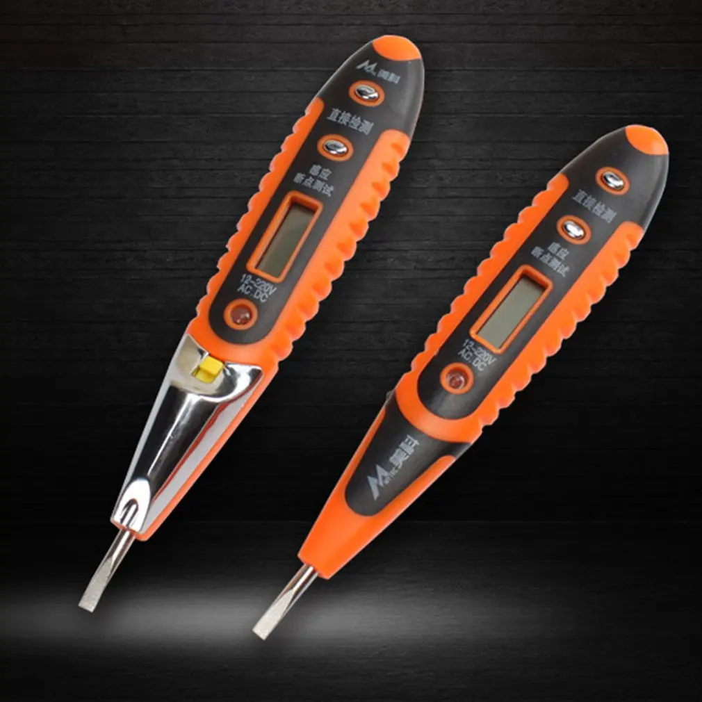 Цифровой тест-карандаш многофункциональный AC DC 12-250 В тестер Электрический