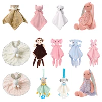 baby plush toys soft appease towel soothe sleeping rabbit blanket towel educational rattles clam plush for infant toys kids doll