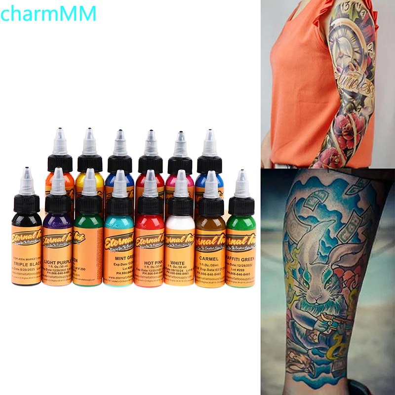 14 цветов 30 мл краска для тела чернила татуировки Перманентный макияж красящая