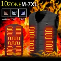 10 zone heating vest smart electric heating vest sleeveless jacket usb rechargeable unisex outdoor winter warm jacket heating