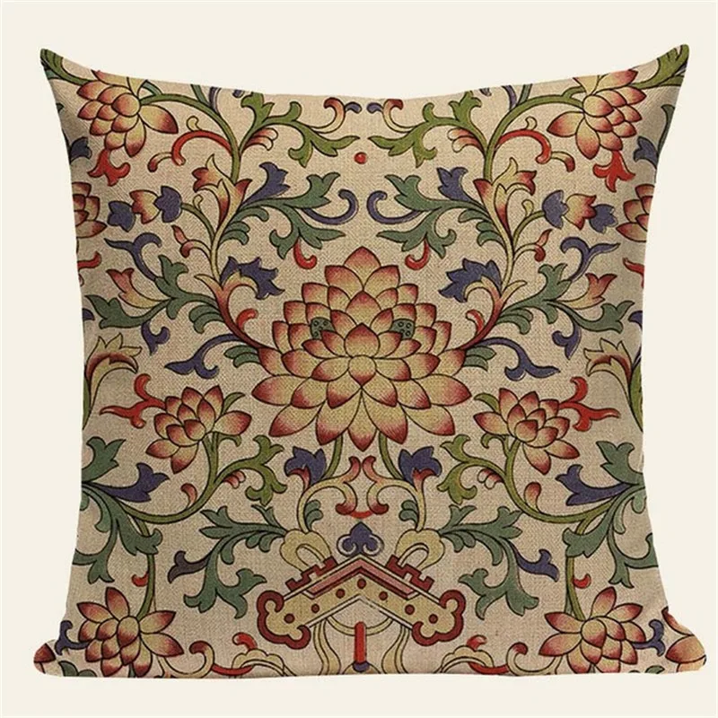 В этническом стиле Стиль с красочным печатным рисунком накидки на подушки