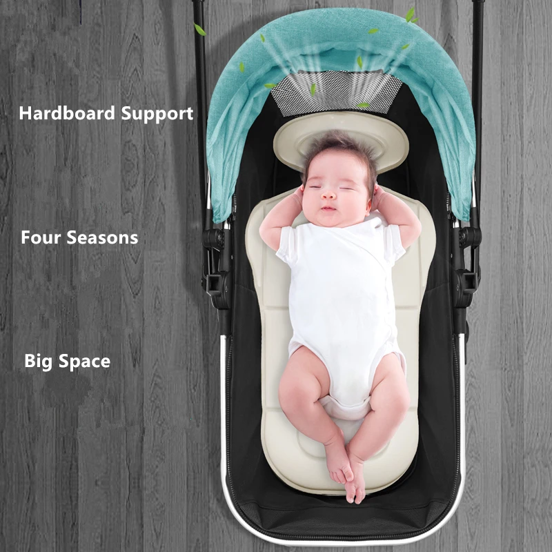 Регулируемая легкая Роскошная детская коляска 3 в 1 портативная Двусторонняя с