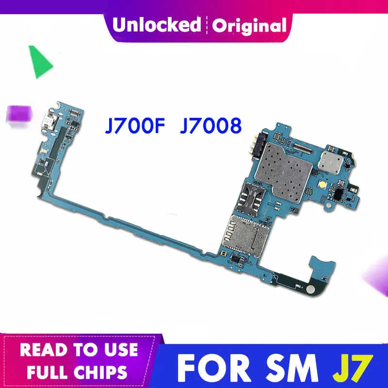 Оригинальная материнская плата для Samsung Galaxy J7 J700F J7008 Android OS IMEI с полными чипами