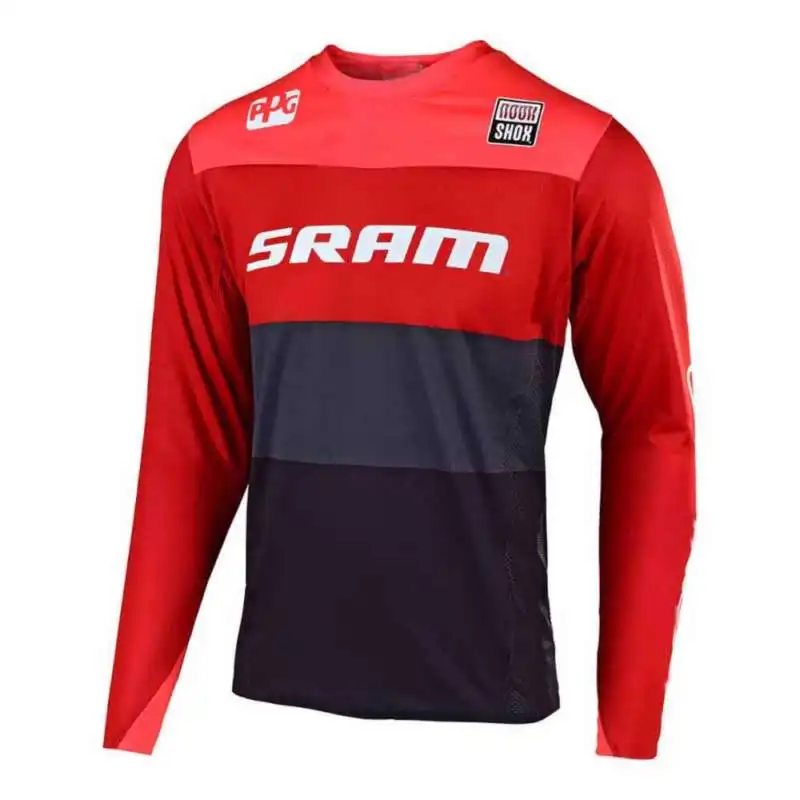 2019 новая мотоциклетная футболка для Skyline Air MTB DH MX велосипедная горные fit SRAM Джерси