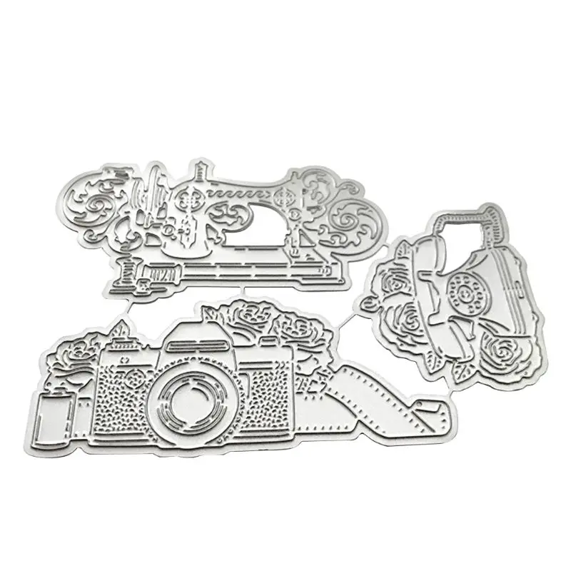 Углеродистая сталь мультяшная камера швейная машина для резки телефона тиснение