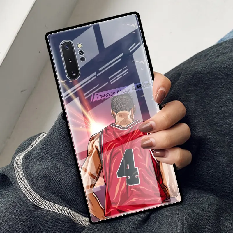 Slam Dunk Anime Glass Case For Samsung Galaxy S20 FE S10 S9 S8 Plus Note 20 Ultra 10 Lite 9 8 Mobile Phone Bag Cover Capas
