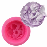 baby angel kiss flower fondant food grade silicone moulds soap molds baking mould