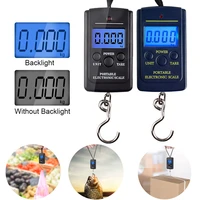 portable digital scale 40 kg mini scale digital fishing luggage travel electronic scale weighting attachment hook black