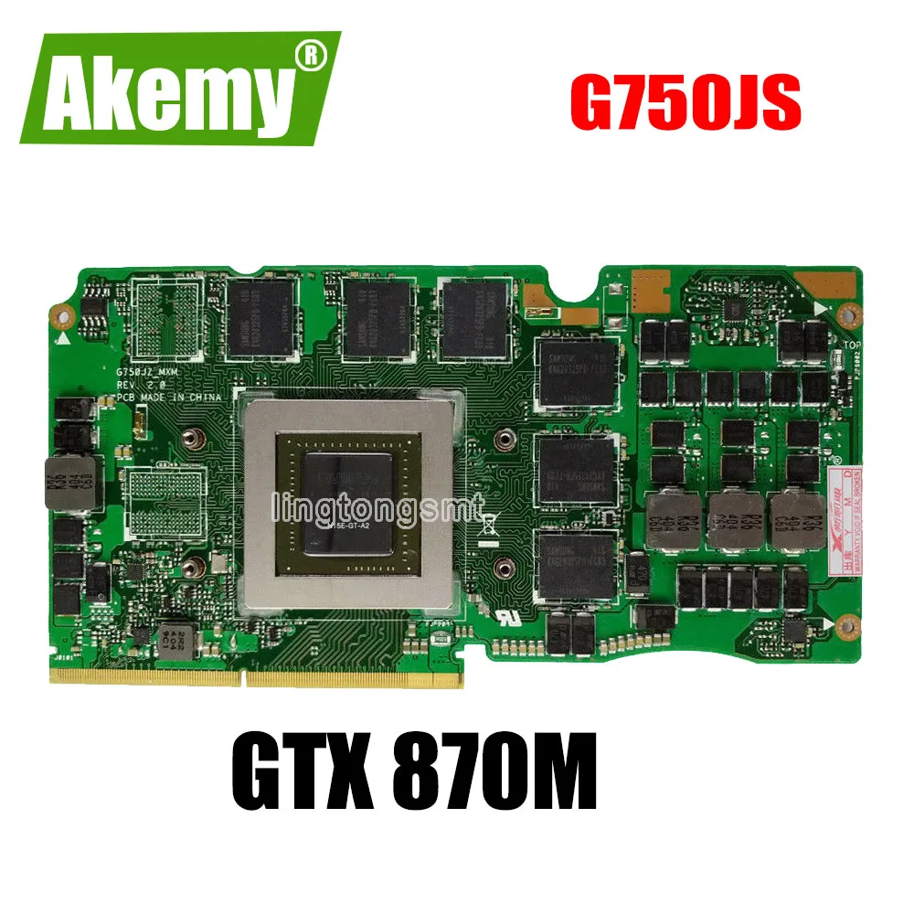 Для For Asus ROG G750J карта для ноутбука G750Js N15E GT A2 G750JZ GTX870M GTX 870M 3GB VGA Видеокарта 60NB0180