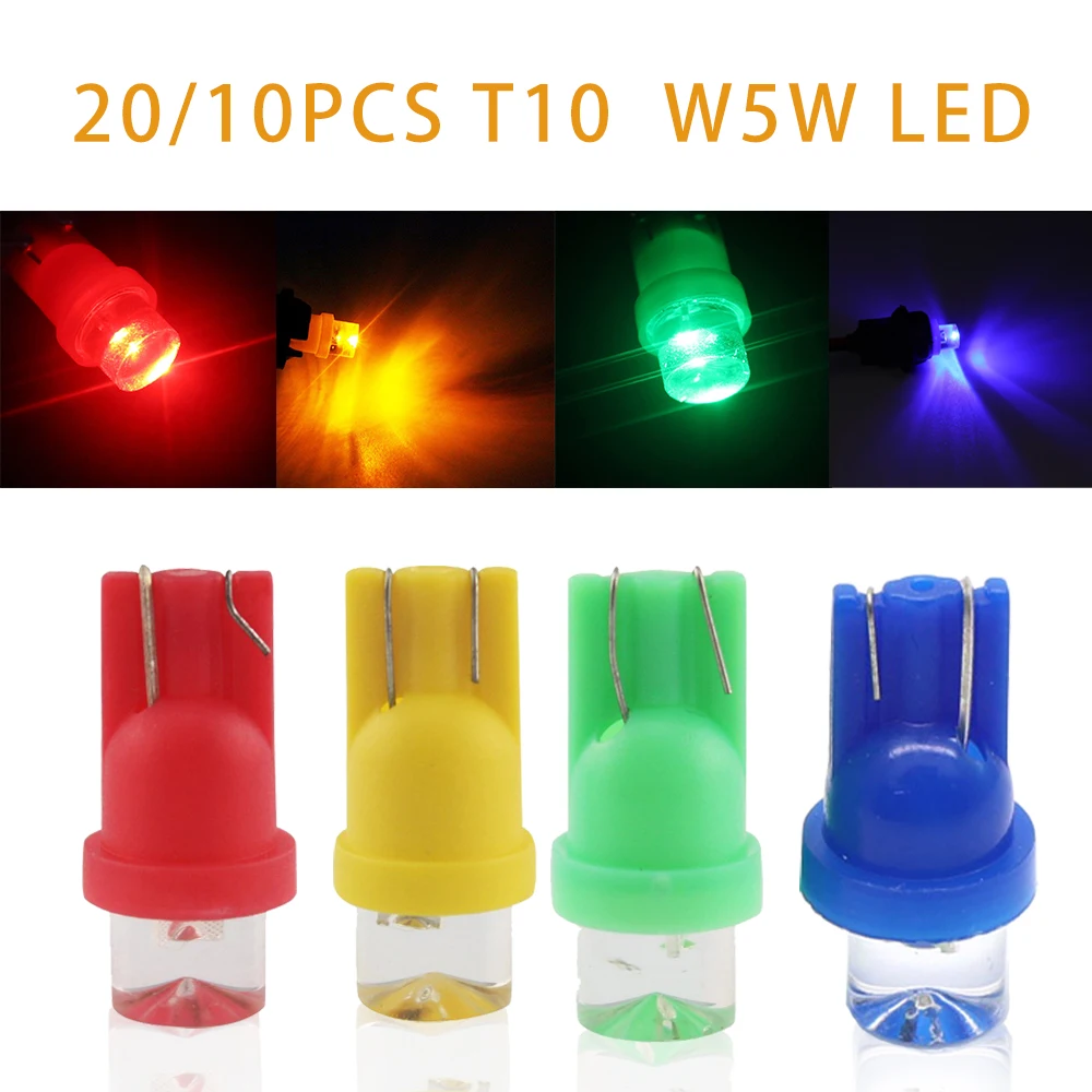 

T10 W5W Led bulbs 194 168 175 2825 6500K Car License Plate Side Wedge Marker Door Courtesy Interior Map Dome Reading Light Bulb