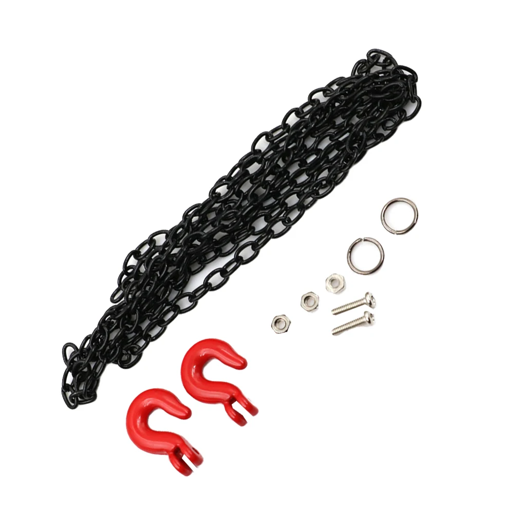 

Replacement For 1:10 RC Rock Crawler Metal Tow Hook Chain Decorations Model Vehicle Parts