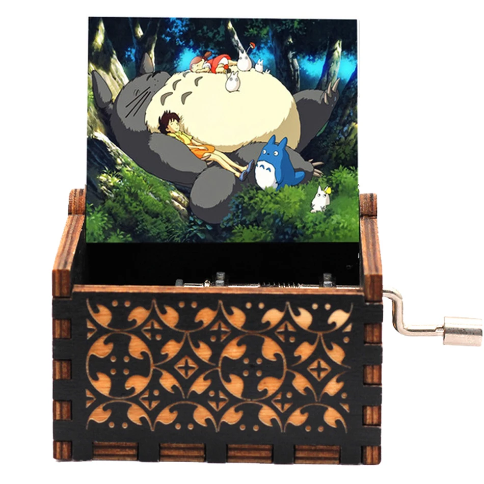 Аниме Тема деревянная музыкальная шкатулка с рукояткой Волшебная школьная игра
