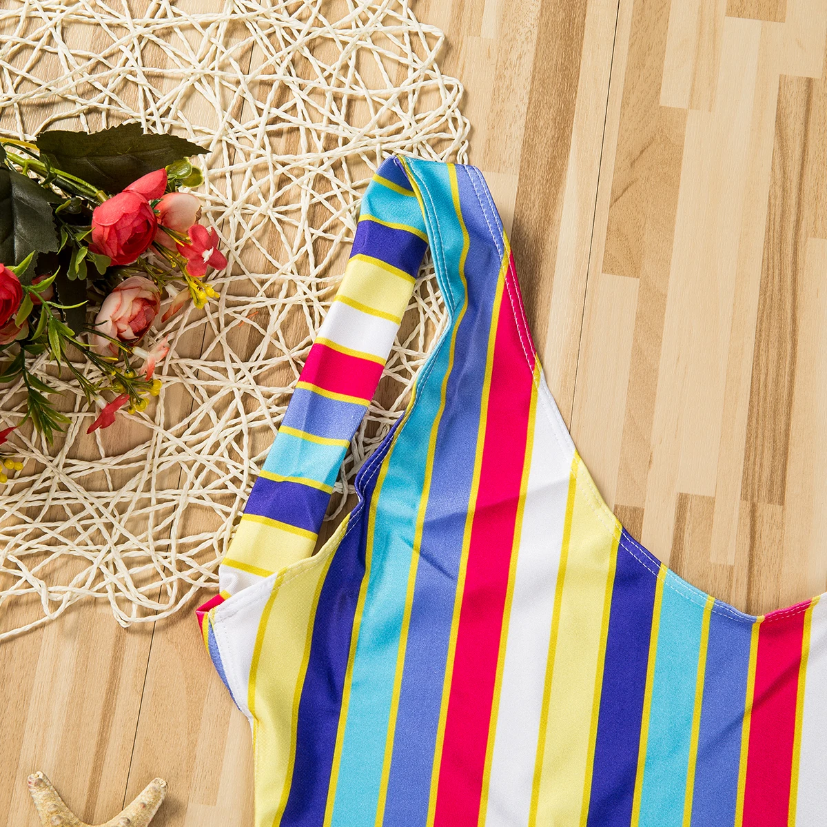 Цельный сексуальный женский купальник ITFABS в радужную полоску монокини пуш-ап