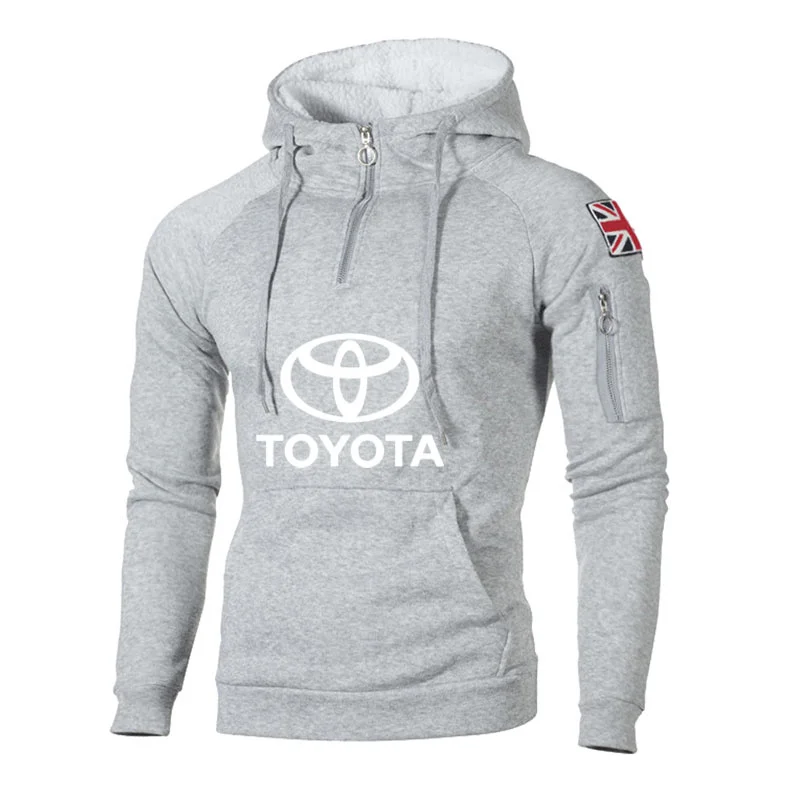 

Men's hoodie Toyota Car Logo print Sweatshirt Fashion Spring Autumn Cotton Zipper Sportswear HipHop Harajuku Male Clothing