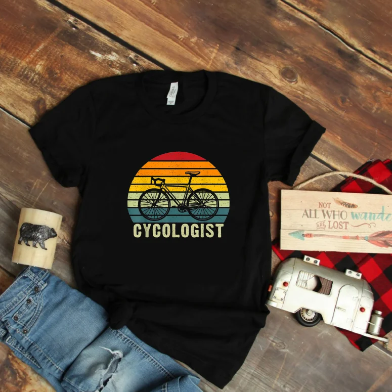Винтажная Футболка Cycologist велосипедный велосипед подарок футболка унисекс