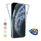 Чехол с полным покрытием для iPhone 13 Pro Max, 8, 7, 6S Plus, 5SE, поликарбонат, силиконовый чехол для iPhone 11, 12 Pro, XS Max, XR, 13 Mini, 360