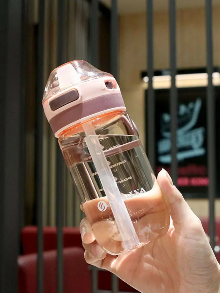 Портативная Прозрачная Чашка 500 мл/650 мл с замком в виде весы чашка простом стиле