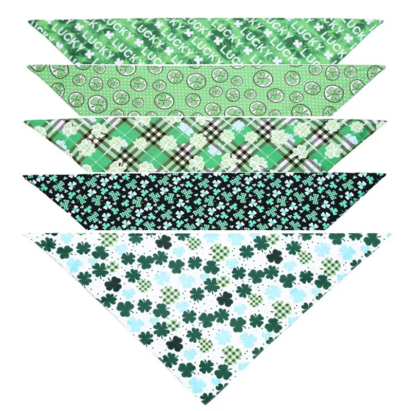 1 X бандана для кошек собак День Святого Патрика животных хлопковая шейный платок