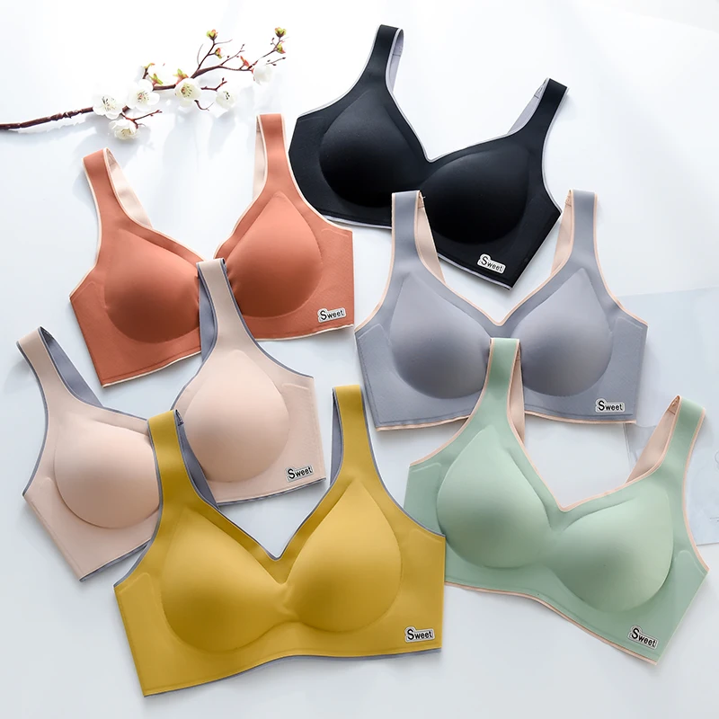 Бесшовный бюстгальтер из тайского натурального латекса для женщин без косточках