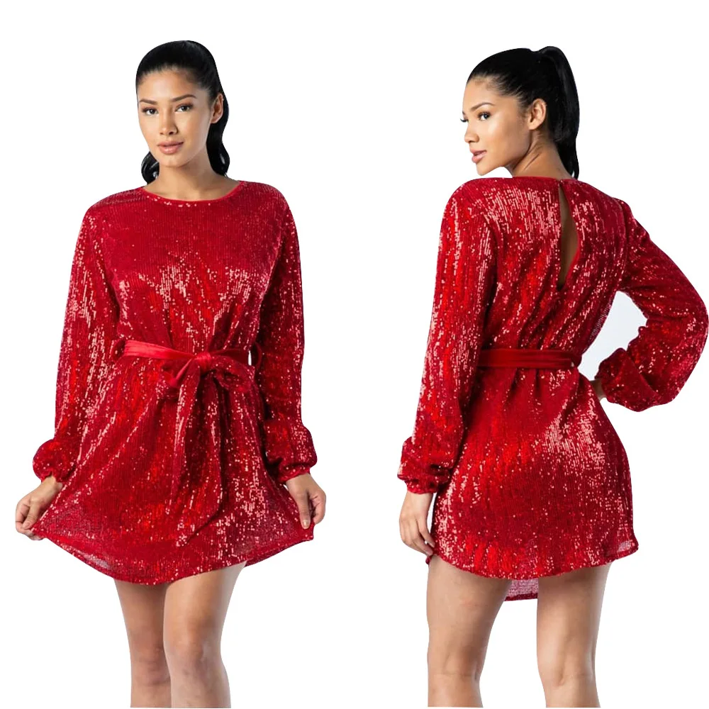 Echoine осень Для женщин туфли с красными блестками круглым вырезом комбинезон для