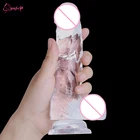 Реалистичный пенис, эротический мягкий желеобразный фаллоимитатор, Анальная пробка, сильная присоска, игрушка-член для взрослых, секс-игрушка для женщин с точки G