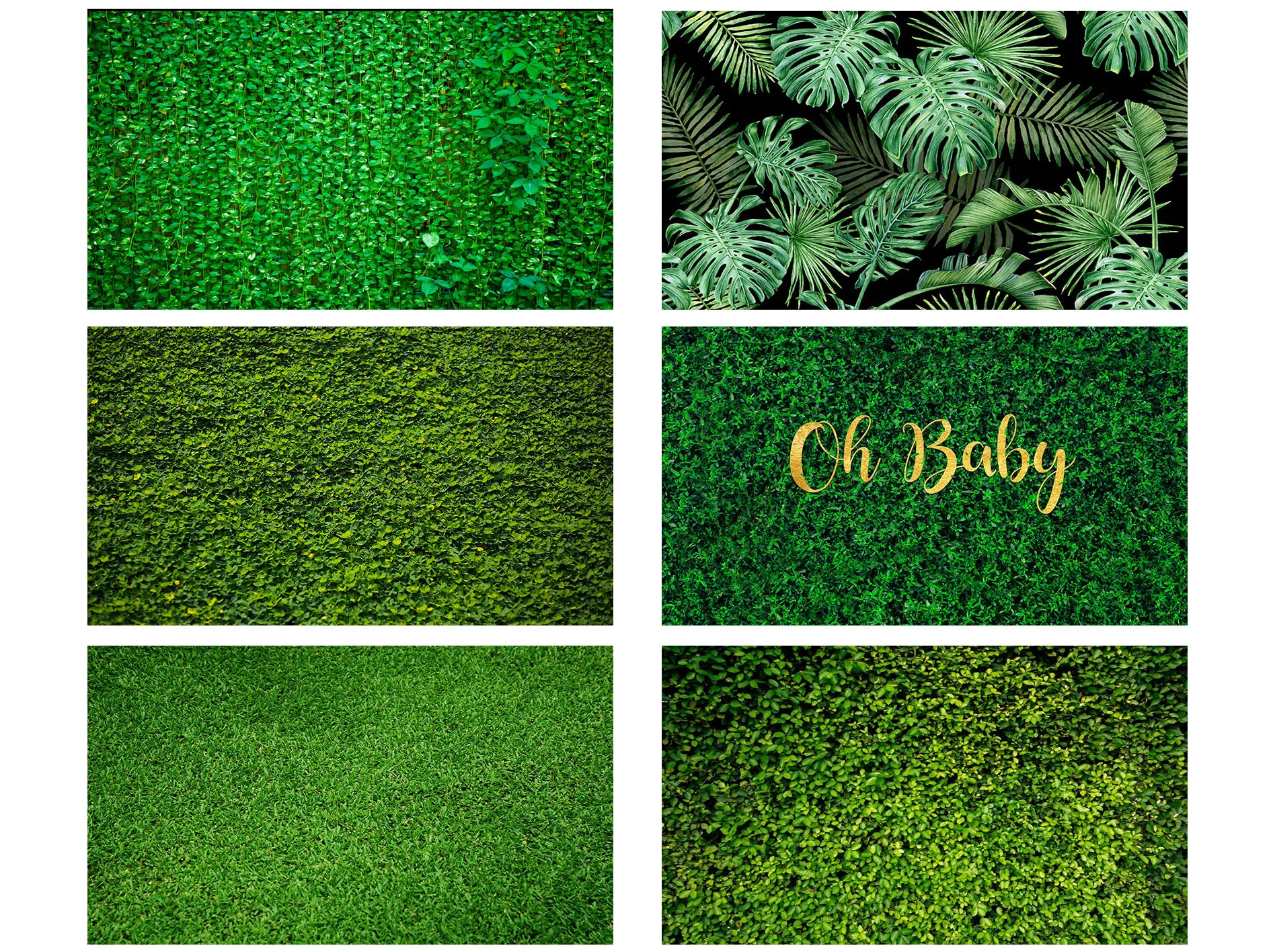 

Grass Green Screen Foliage Leaves Party Decor Photography Background Customized Backdrops for Photo Studio
