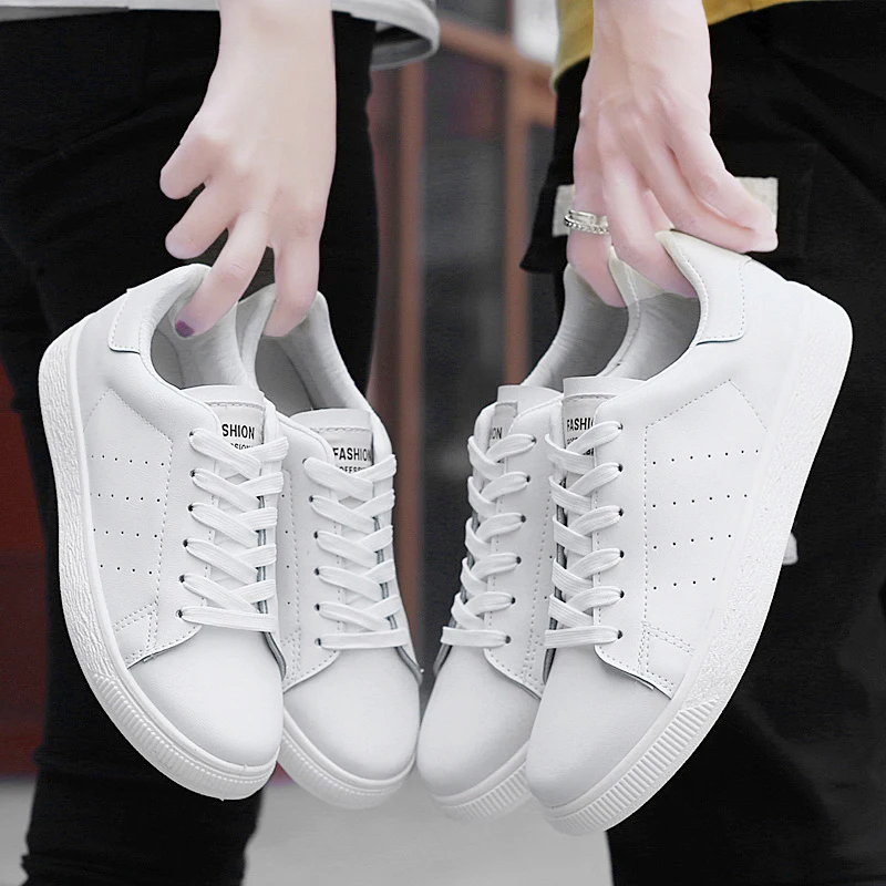 

White sports shoes new men's breathable sports shoes tennis women's shoes outdoor gym sports shoes lovers running shoes