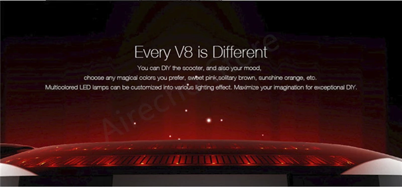 Моноцикл INMOTION V8, самобалансирующийся самокат с декоративными лампами, Одноколесный электрический самокат Hover Skate Hover Board