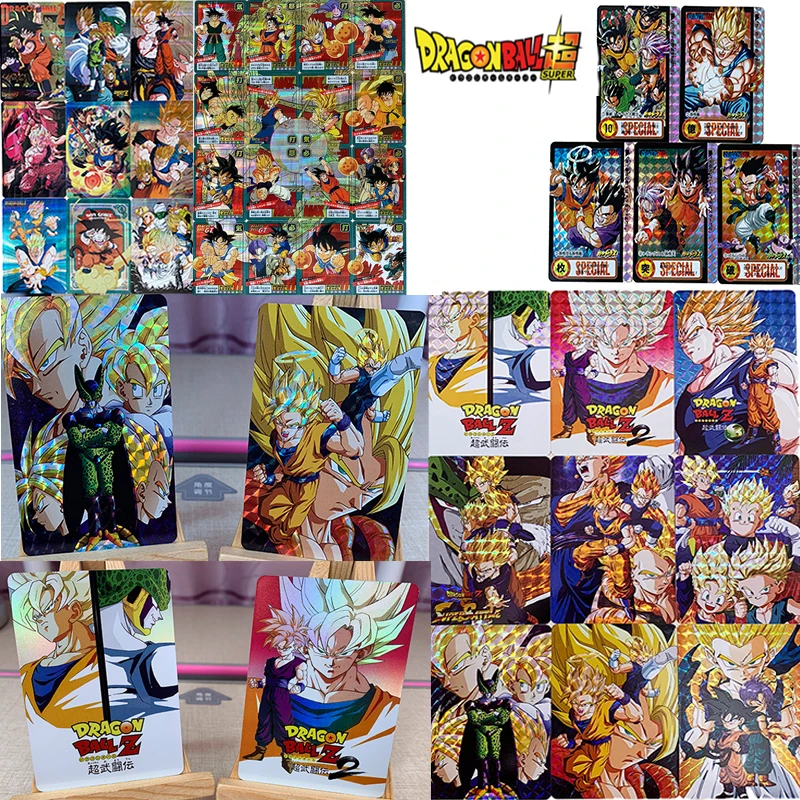 

Dragon Ball Z classic Limited edition 9pcs collect Flash card Son Goku Vegeta IV Beerus kids toys Anime figure Christmas gift