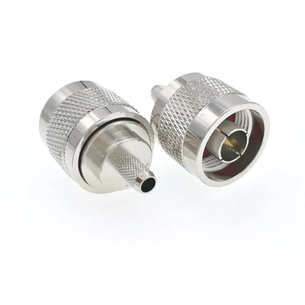 N Мужской обжимной прямой RF разъем для кабеля LMR195 RG58 RG400 RG142|connector obd2|connector rfrg58 f