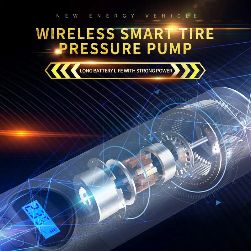 12V 150PSI Перезаряжаемые воздушный насос для шин беспроводные Портативный