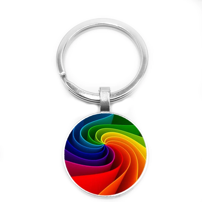 2019 Children's Jewelry Ornaments Rainbow Flowers Flag Logo Glass Cabochon Pendant Keychain Gift | Украшения и аксессуары