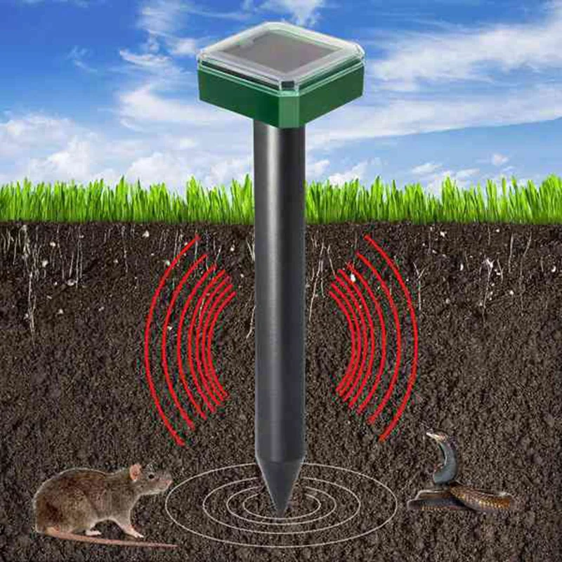 

6 Pcs Solar Powered Snake Repellent for Outdoors,Ultrasonic Snake Repellent,Solar Snake Repellent for Outdoors,Electronic Snake